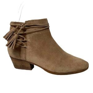 VINCE CAMUTO Carlina Western Boho Suede Tassel Wrap Booties 7.5